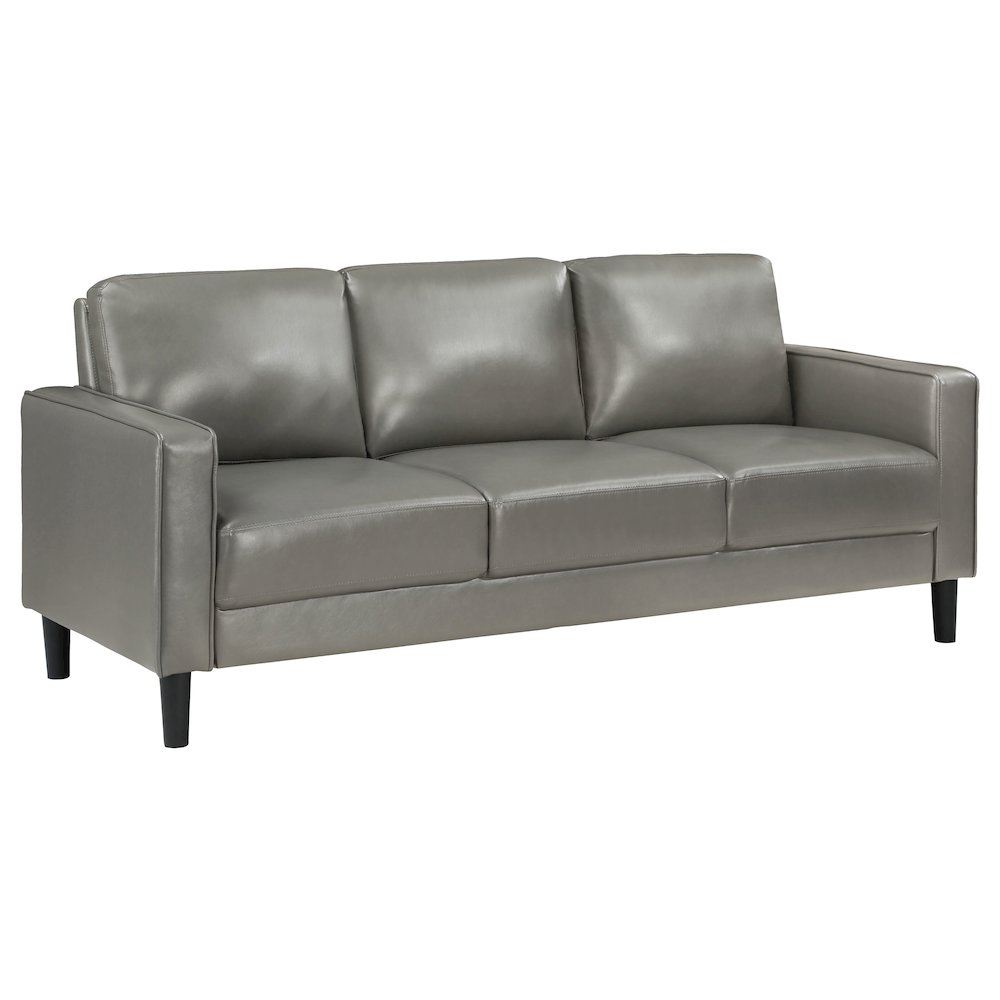 Ruth 3-piece Upholstered Track Arm Sofa Set Grey. Picture 3