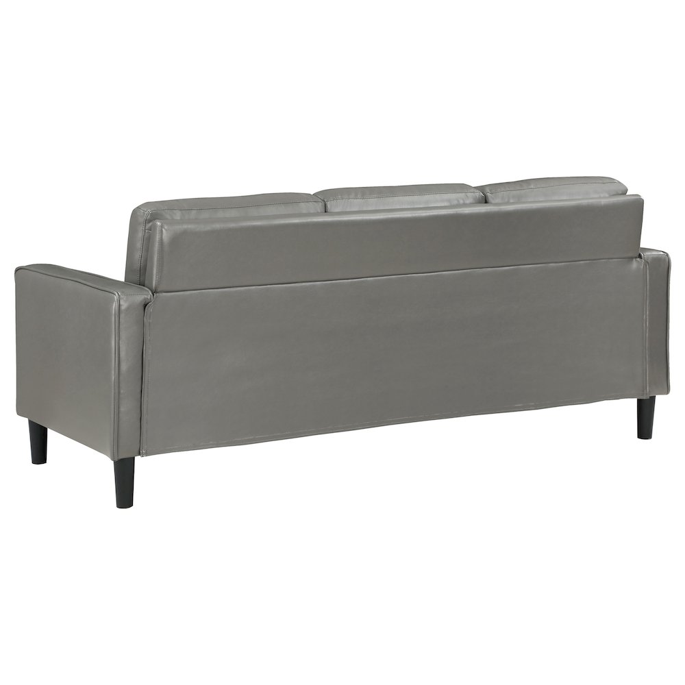 Ruth 3-piece Upholstered Track Arm Sofa Set Grey. Picture 5