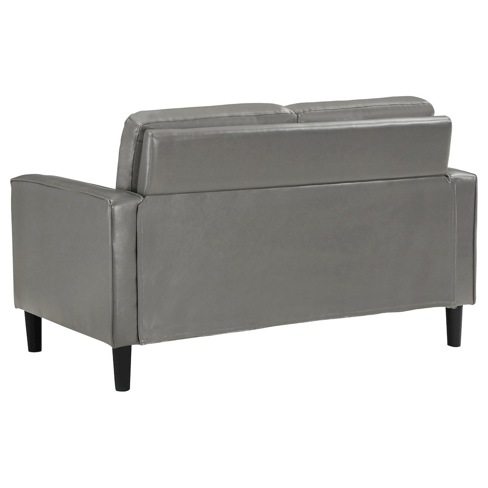 Ruth Upholstered Track Arm Loveseat Grey. Picture 6