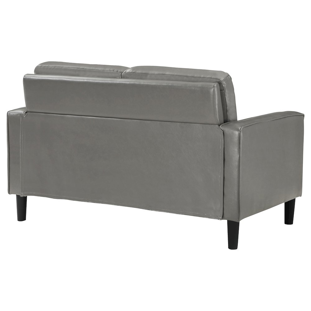 Ruth Upholstered Track Arm Loveseat Grey. Picture 7