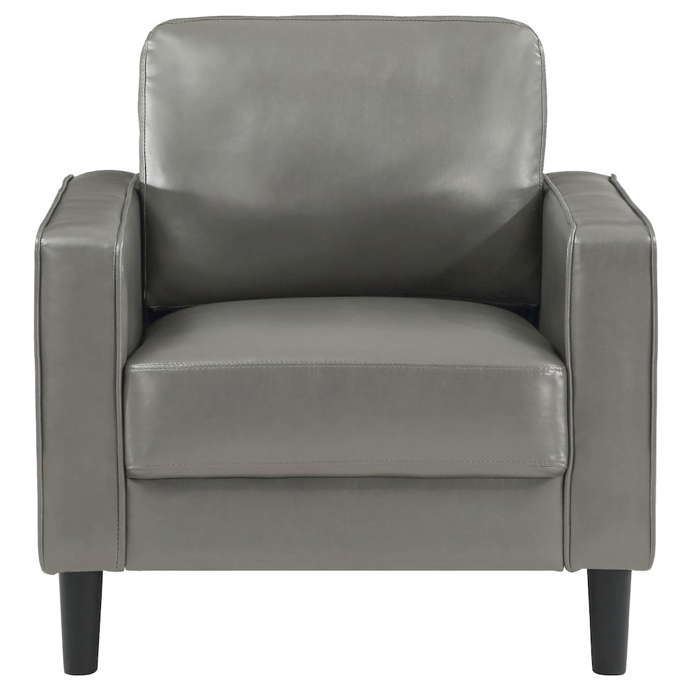 Ruth Upholstered Track Arm Accent Chair Grey. Picture 3