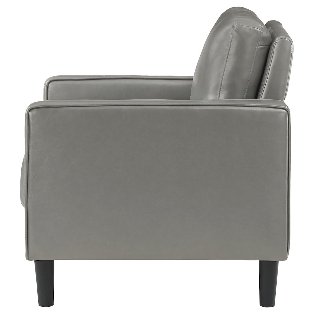 Ruth Upholstered Track Arm Accent Chair Grey. Picture 5
