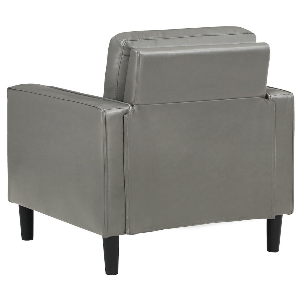 Ruth Upholstered Track Arm Accent Chair Grey. Picture 6