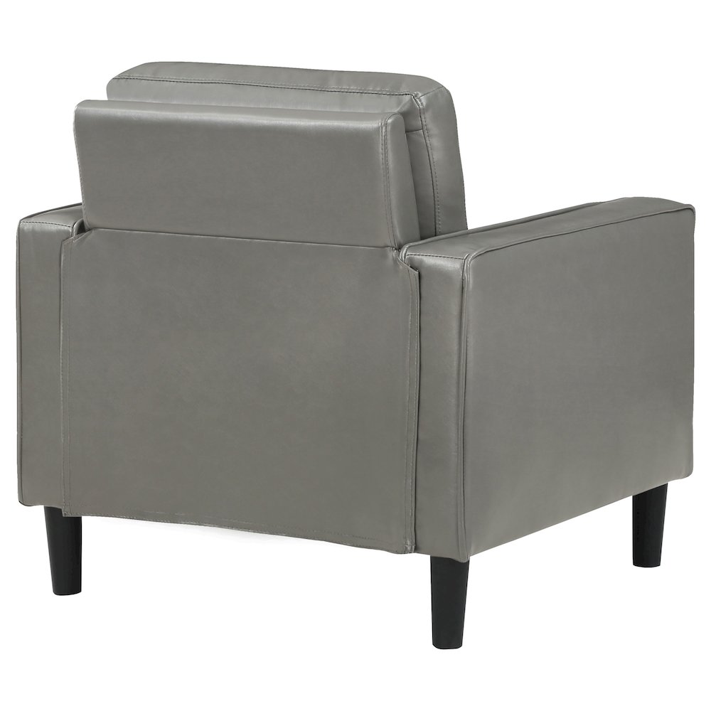 Ruth Upholstered Track Arm Accent Chair Grey. Picture 7