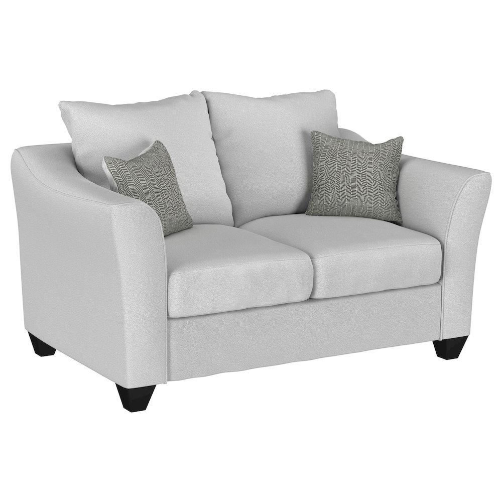 Salizar Upholstered Flared Arm Loveseat Sand. Picture 1