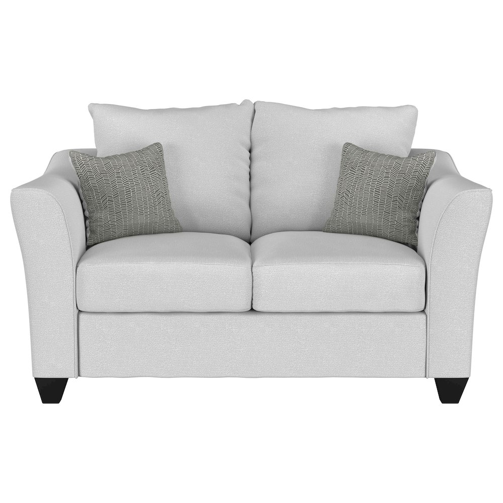 Salizar Upholstered Flared Arm Loveseat Sand. Picture 3