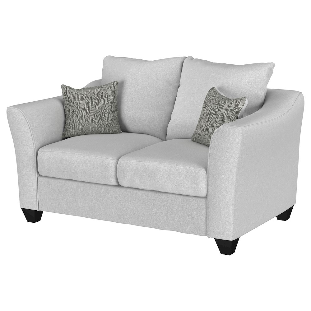 Salizar Upholstered Flared Arm Loveseat Sand. Picture 4