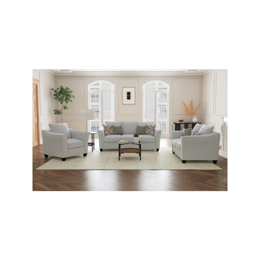 Salizar Upholstered Flared Arm Accent Chair Sand. Picture 12