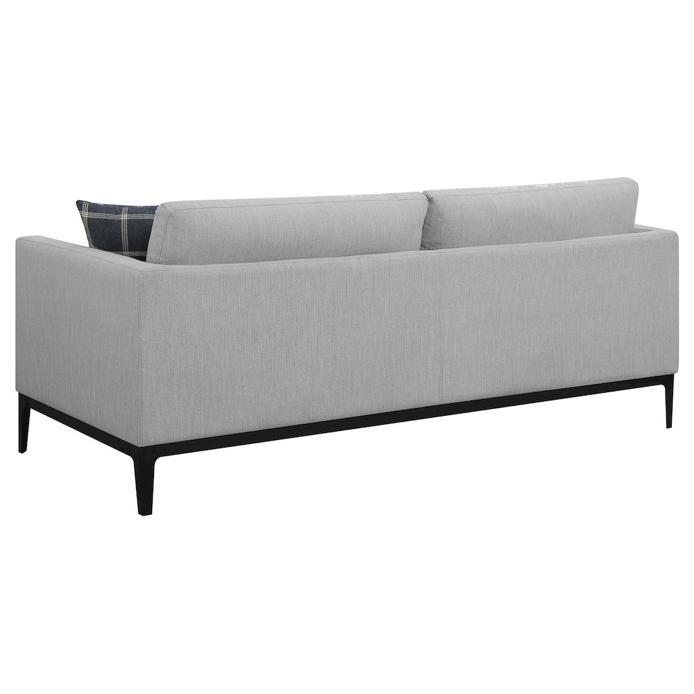 Apperson Upholstered Track Arm Sofa Light Grey. Picture 6