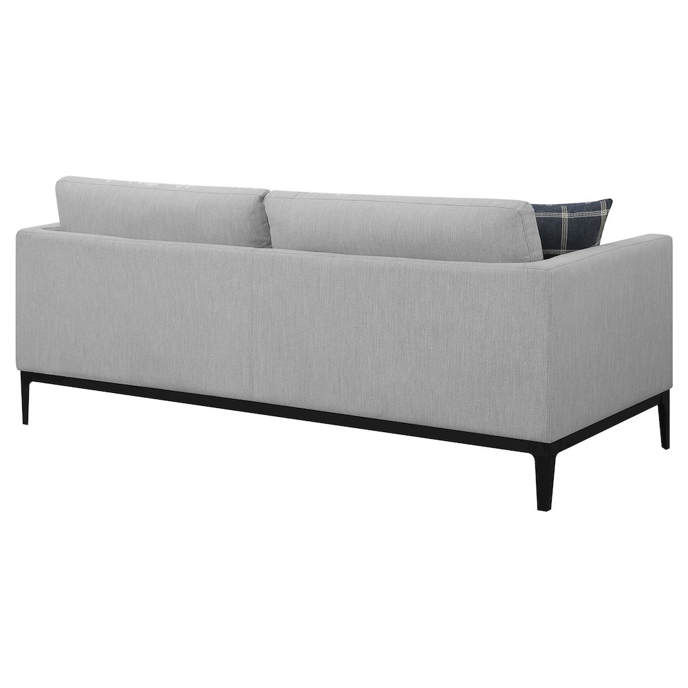 Apperson Upholstered Track Arm Sofa Light Grey. Picture 8