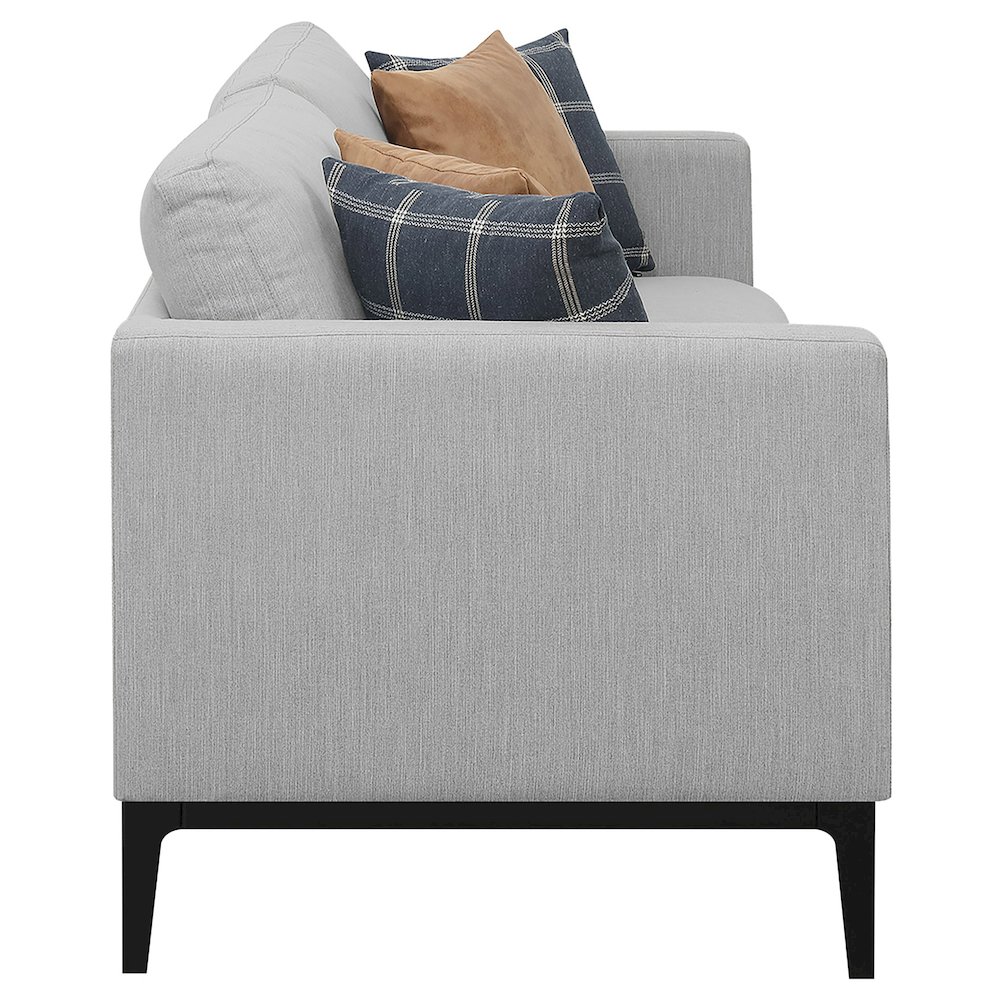 Apperson 2-piece Upholstered Track Arm Sofa Set Light Grey. Picture 6