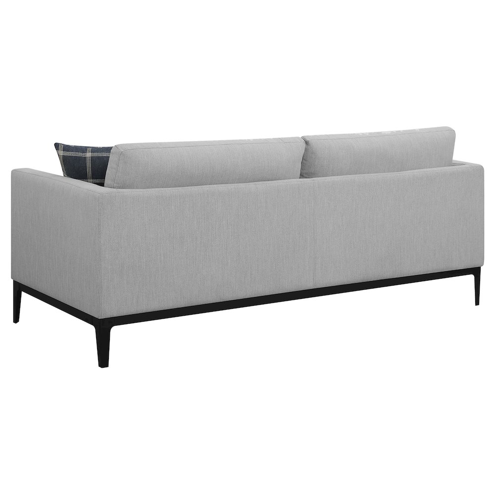 Apperson 3-piece Upholstered Track Arm Sofa Set Light Grey. Picture 5