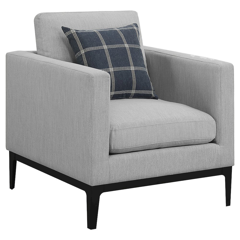 Apperson 3-piece Upholstered Track Arm Sofa Set Light Grey. Picture 9