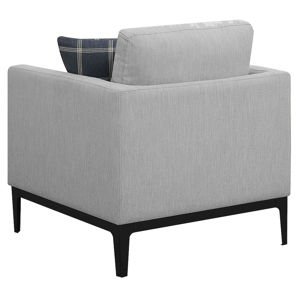 Apperson 3-piece Upholstered Track Arm Sofa Set Light Grey. Picture 11