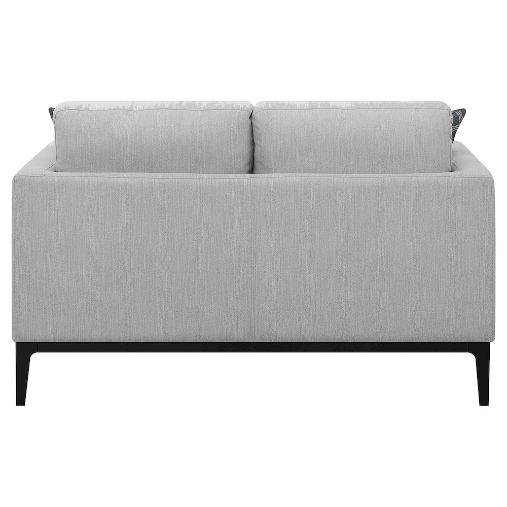 Apperson Upholstered Track Arm Loveseat Light Grey. Picture 7