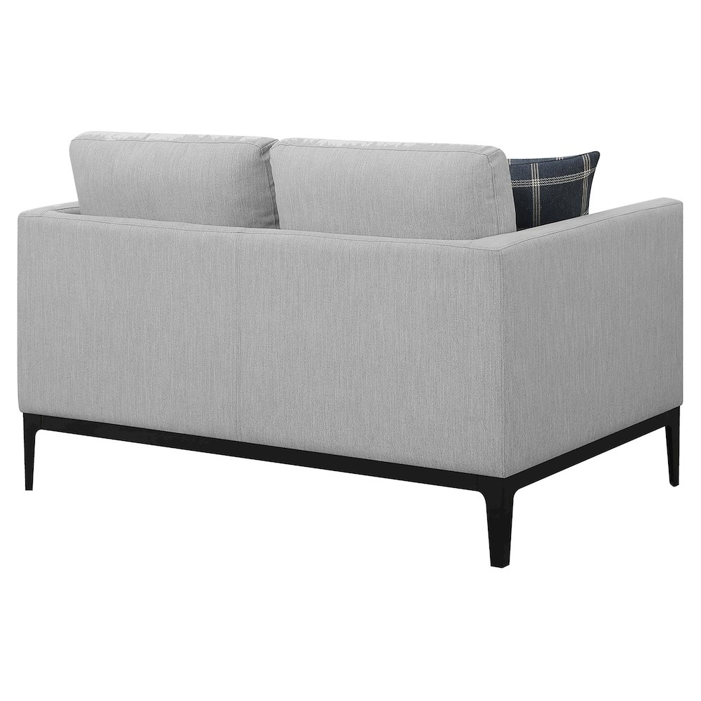 Apperson Upholstered Track Arm Loveseat Light Grey. Picture 8