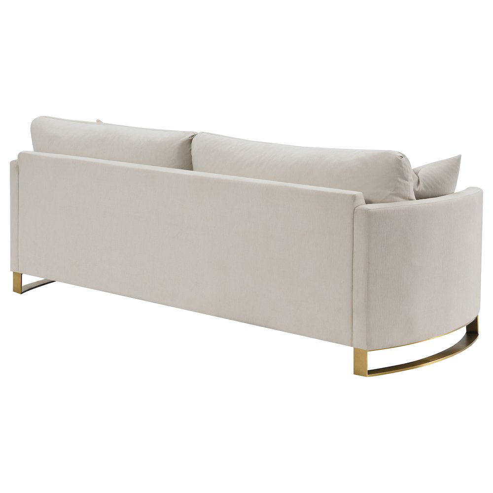 Corliss Upholstered Arched Arm Sofa Beige. Picture 7