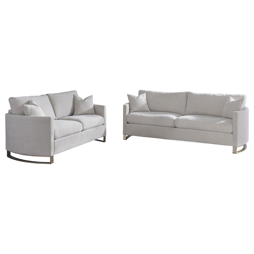 Corliss 2-piece Upholstered Arched Arm Sofa Set Beige. Picture 1
