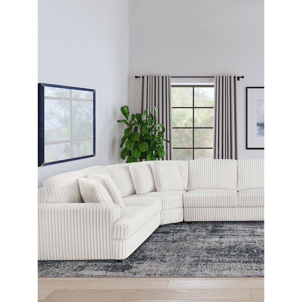 Emberson Upholstered Wedge Ivory. Picture 8