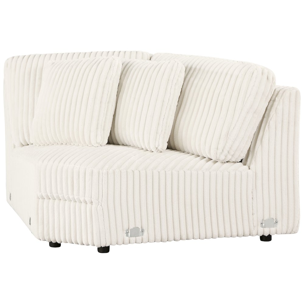 Emberson Upholstered Wedge Ivory. Picture 4