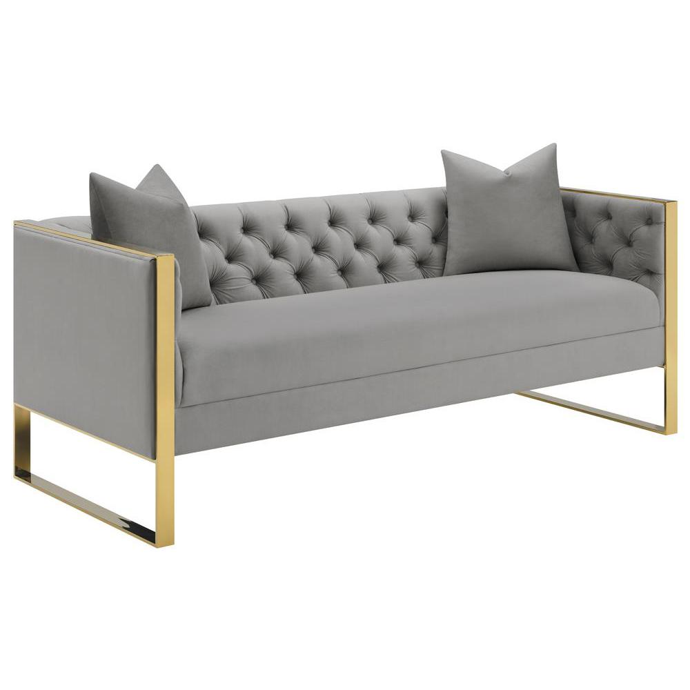 Eastbrook Tufted Back Sofa Grey. Picture 1