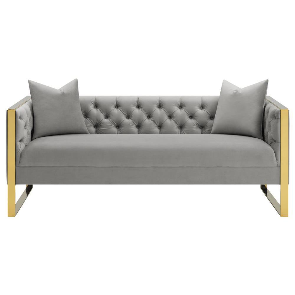 Eastbrook Tufted Back Sofa Grey. Picture 2