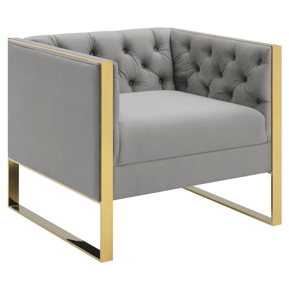 Eastbrook Tufted Back Chair Grey. Picture 1