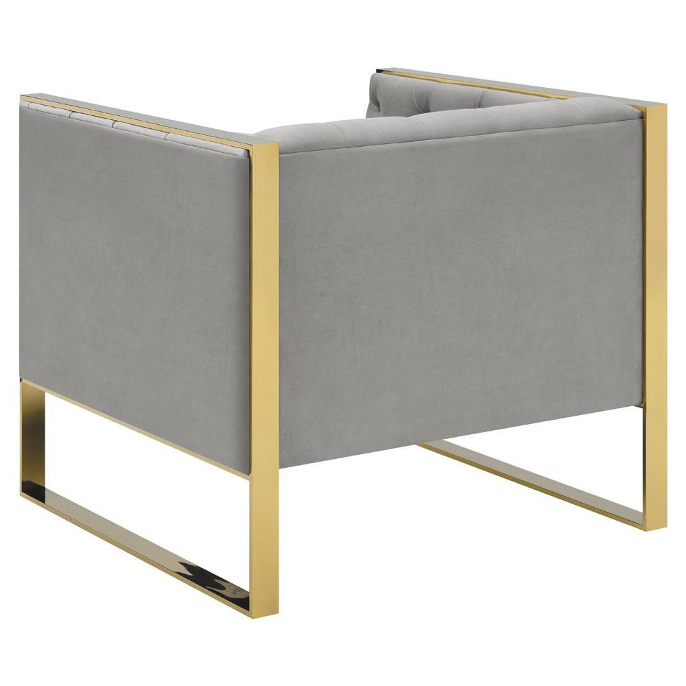 Eastbrook Tufted Back Chair Grey. Picture 5