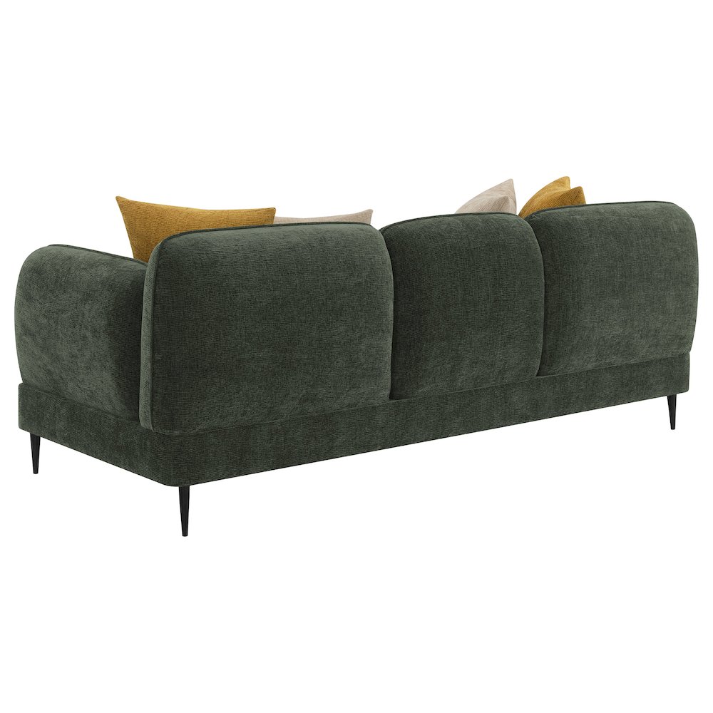 Jade 2-piece Chenille Upholstered Sofa Set Green. Picture 5