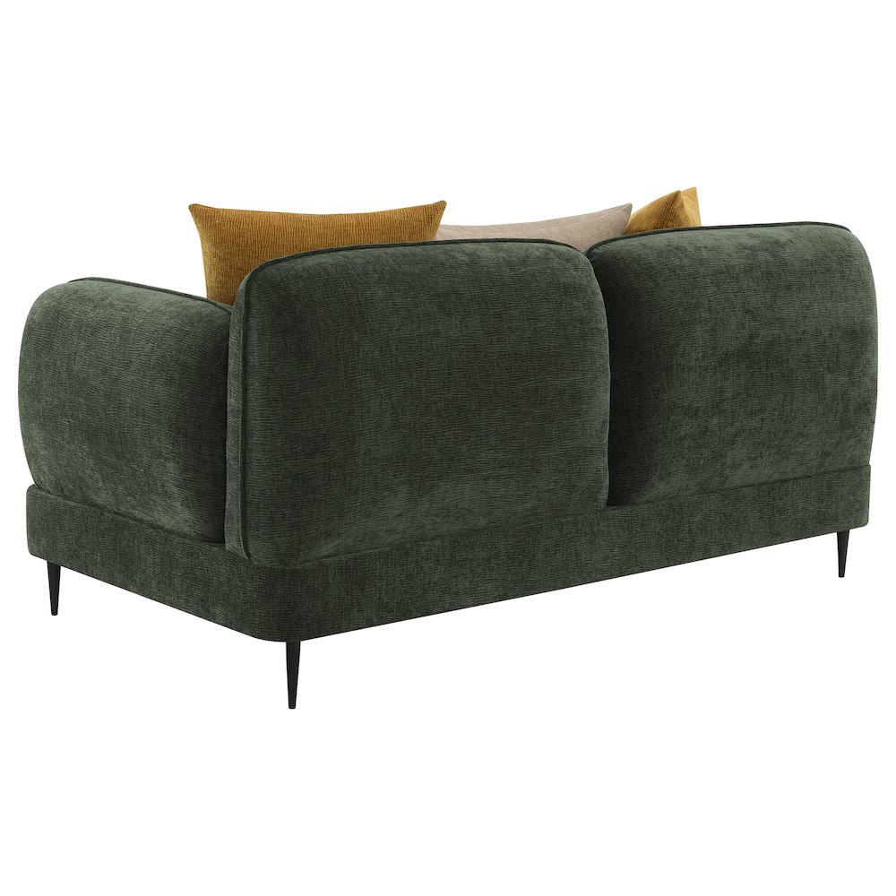 Jade 2-piece Chenille Upholstered Sofa Set Green. Picture 9