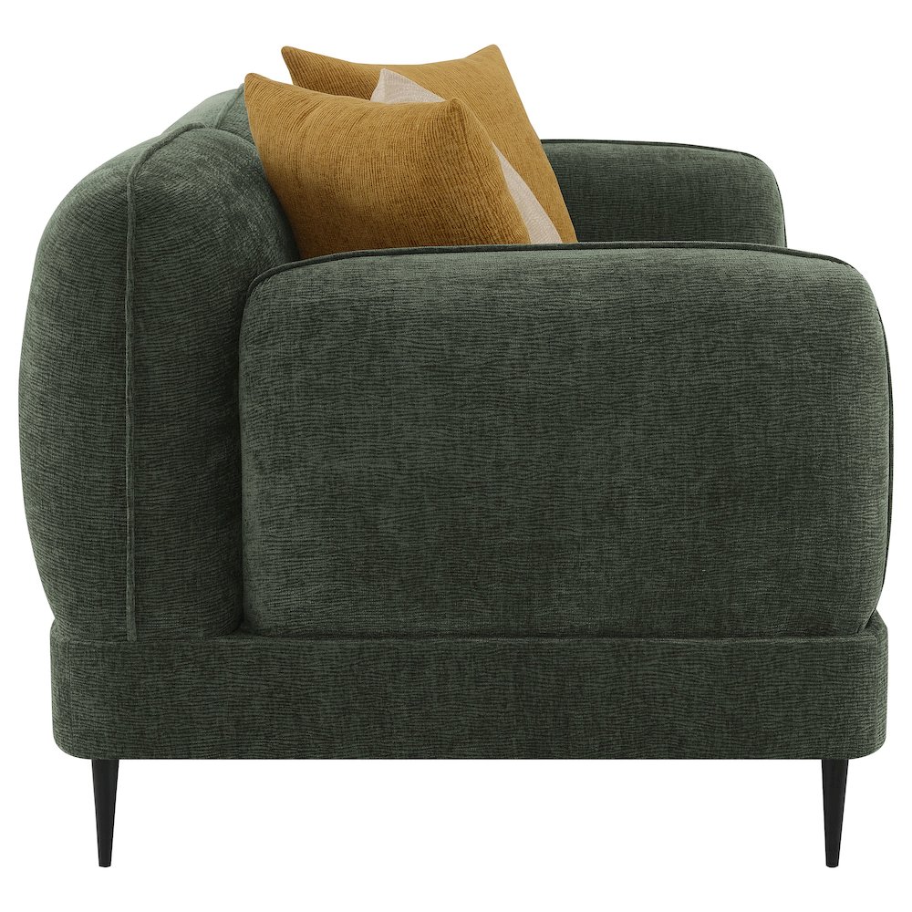 Jade 2-piece Chenille Upholstered Sofa Set Green. Picture 10