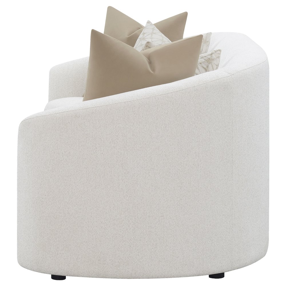 Rainn Boucle Upholstered Sloped Arm Sofa Latte. Picture 5