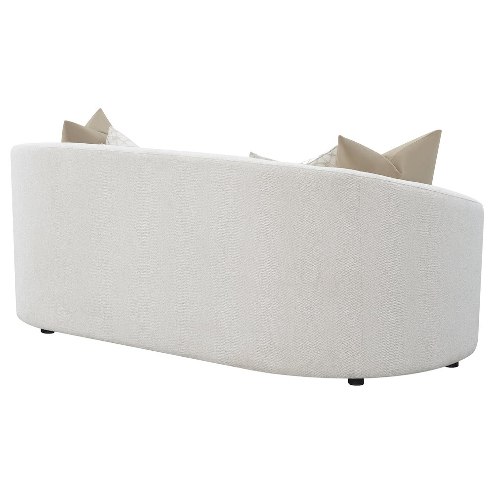 Rainn Boucle Upholstered Sloped Arm Sofa Latte. Picture 7