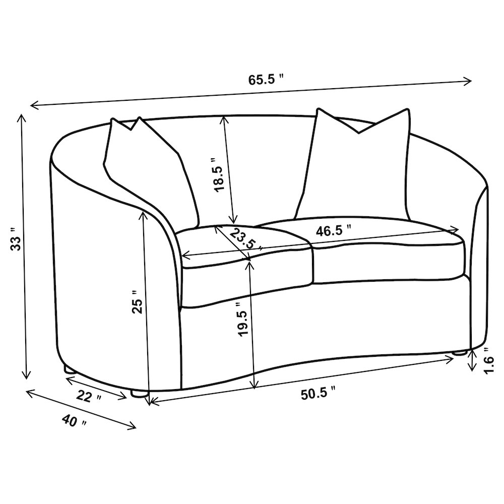 Rainn 2-piece Boucle Upholstered Sloped Arm Sofa Set Latte. Picture 14