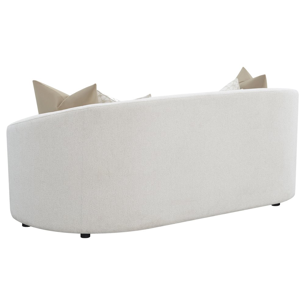Rainn 3-piece Boucle Upholstered Sloped Arm Sofa Set Latte. Picture 5