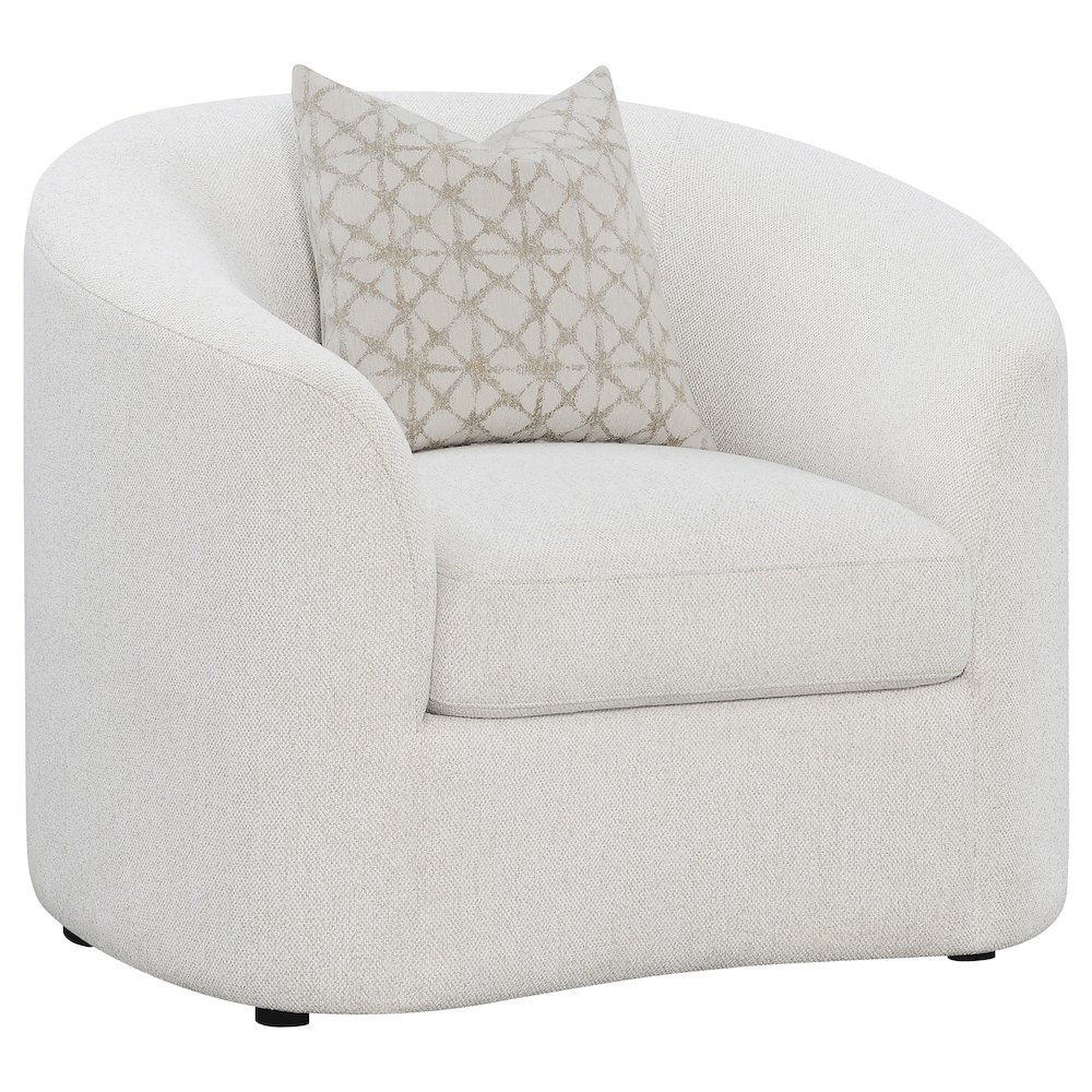 Rainn 3-piece Boucle Upholstered Sloped Arm Sofa Set Latte. Picture 9