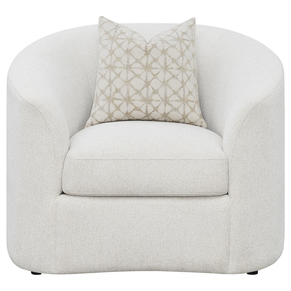 Rainn 3-piece Boucle Upholstered Sloped Arm Sofa Set Latte. Picture 10