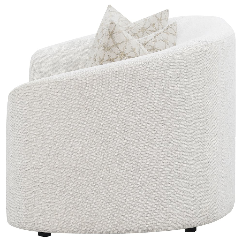 Rainn Boucle Upholstered Sloped Arm Loveseat Latte. Picture 5