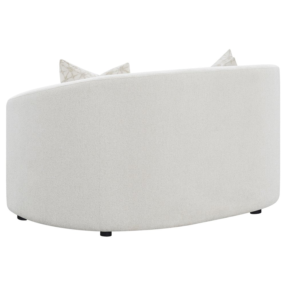 Rainn Boucle Upholstered Sloped Arm Loveseat Latte. Picture 6