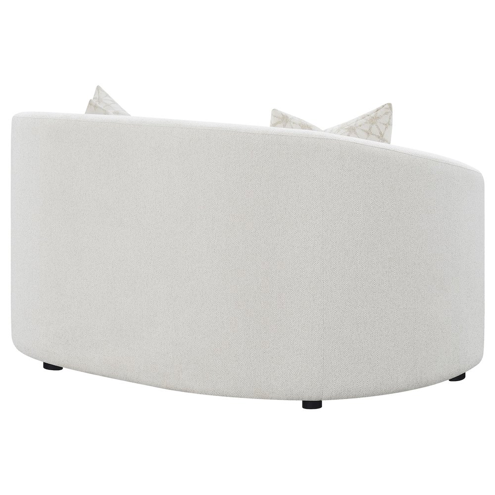 Rainn Boucle Upholstered Sloped Arm Loveseat Latte. Picture 7
