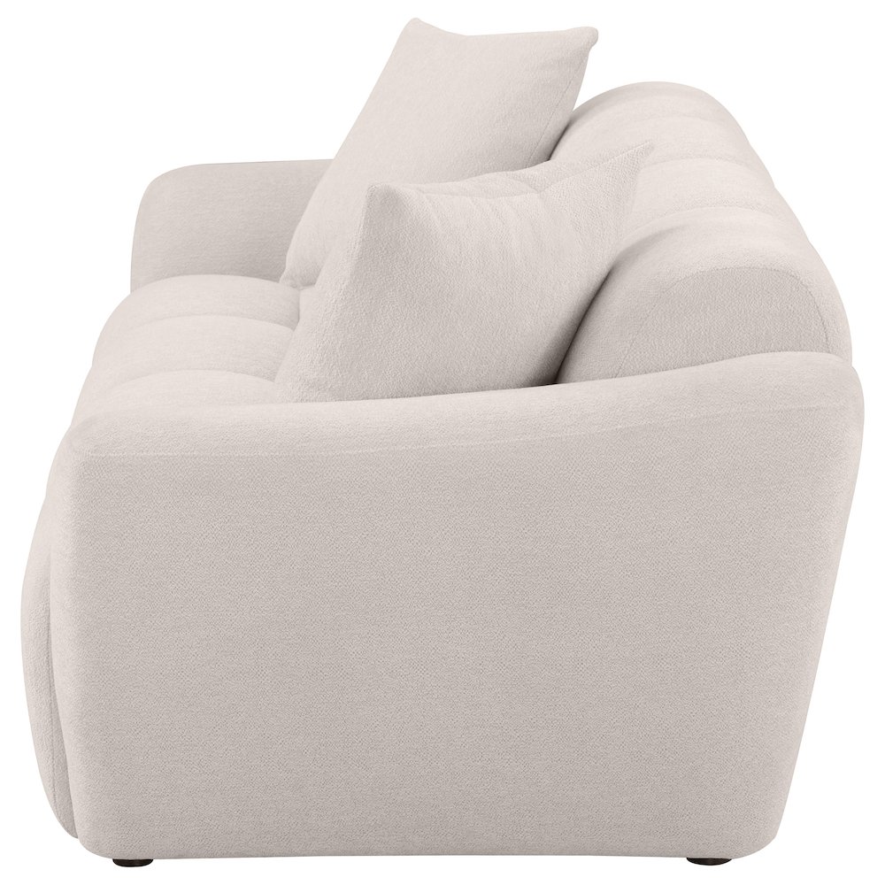 Destino Chenille Upholstered Splayed Arm Sofa Greige. Picture 4