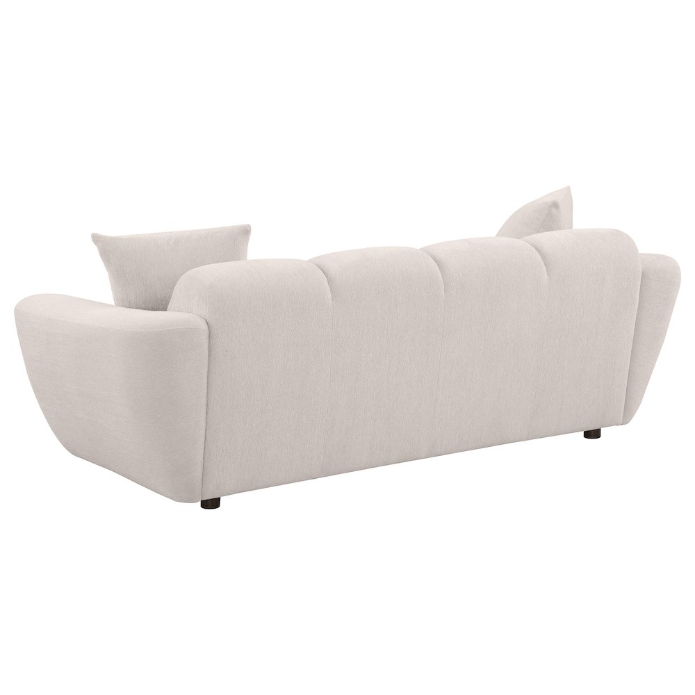 Destino Chenille Upholstered Splayed Arm Sofa Greige. Picture 5