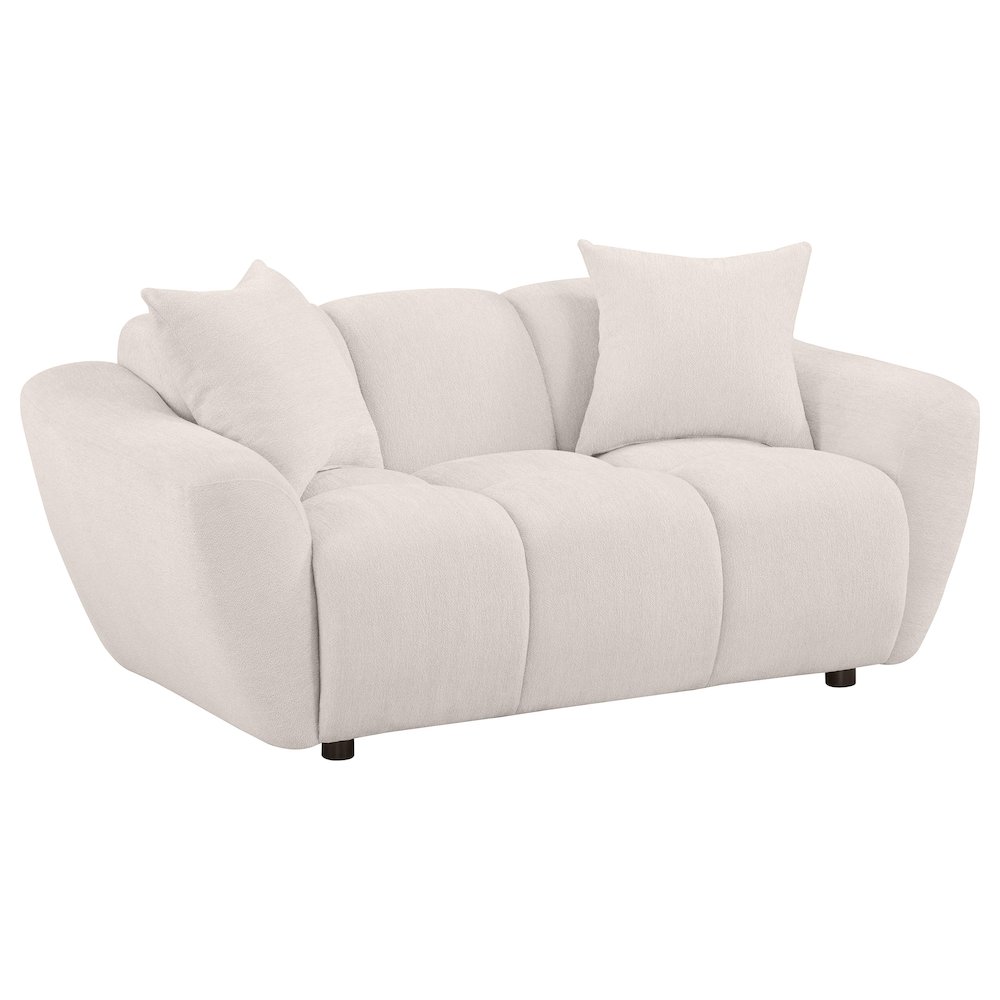 Destino 3-piece Chenille Splayed Arm Sofa Set Greige. Picture 4