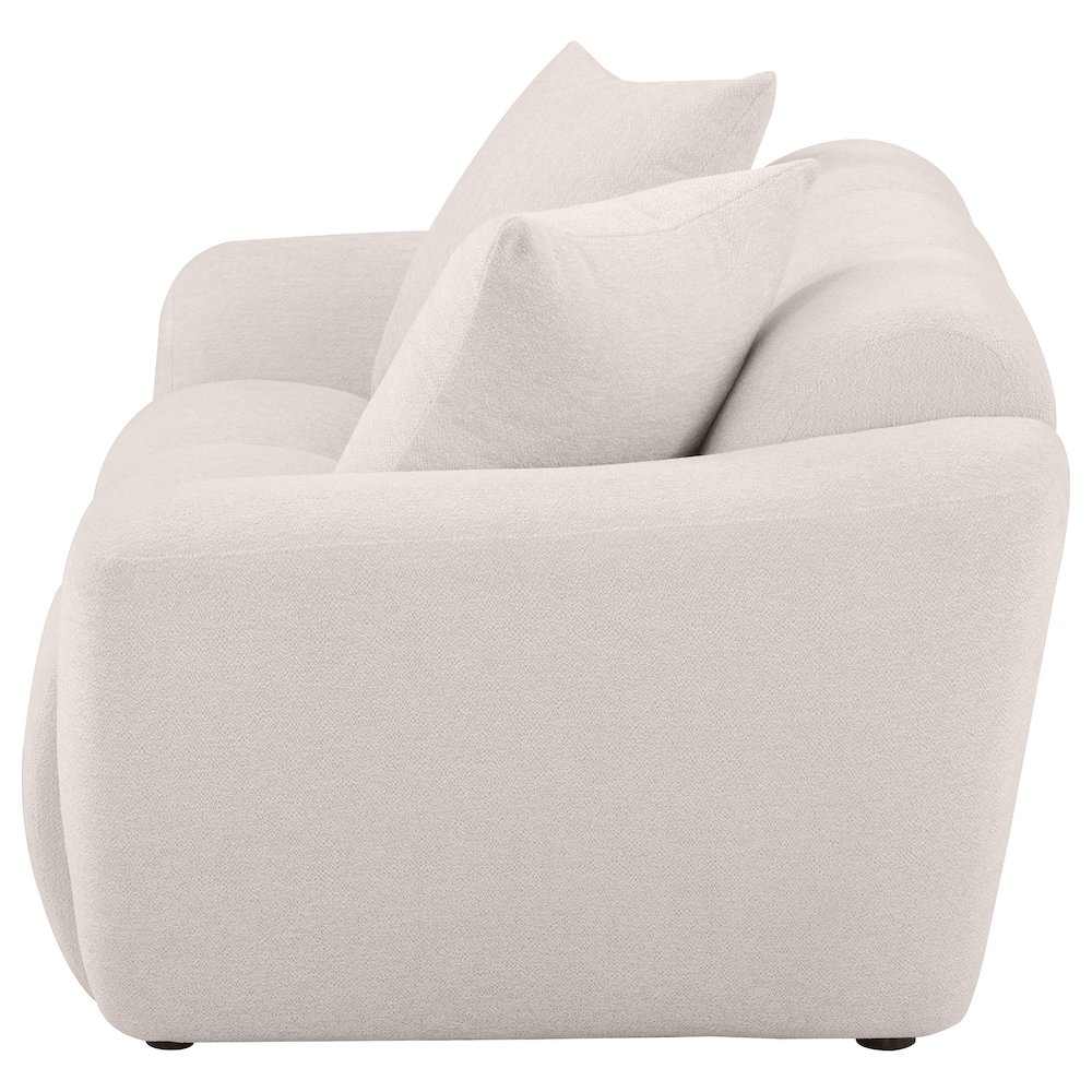 Destino Chenille Upholstered Splayed Arm Loveseat Greige. Picture 4