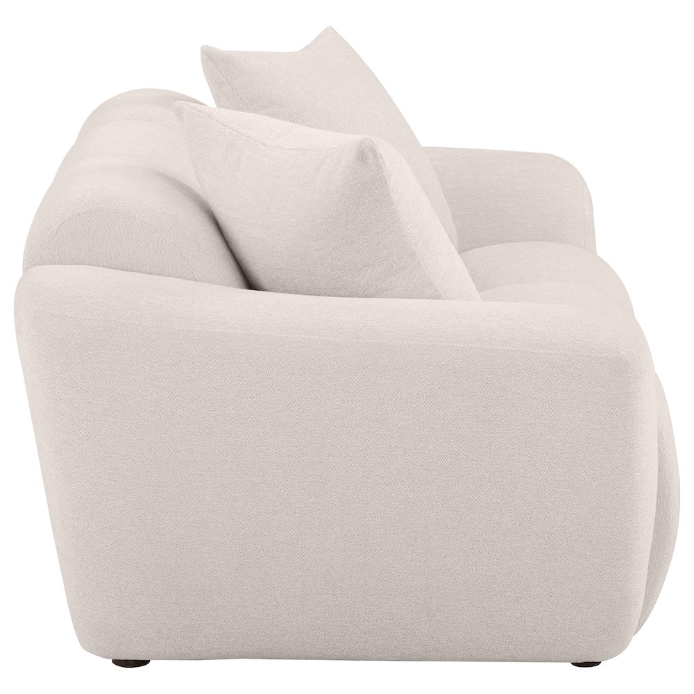 Destino Chenille Upholstered Splayed Arm Loveseat Greige. Picture 7