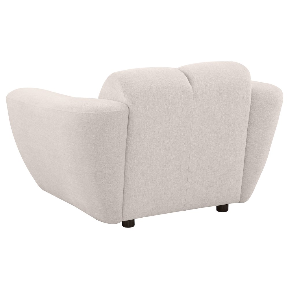 Destino Chenille Upholstered Splayed Arm Accent Chair Greige. Picture 5