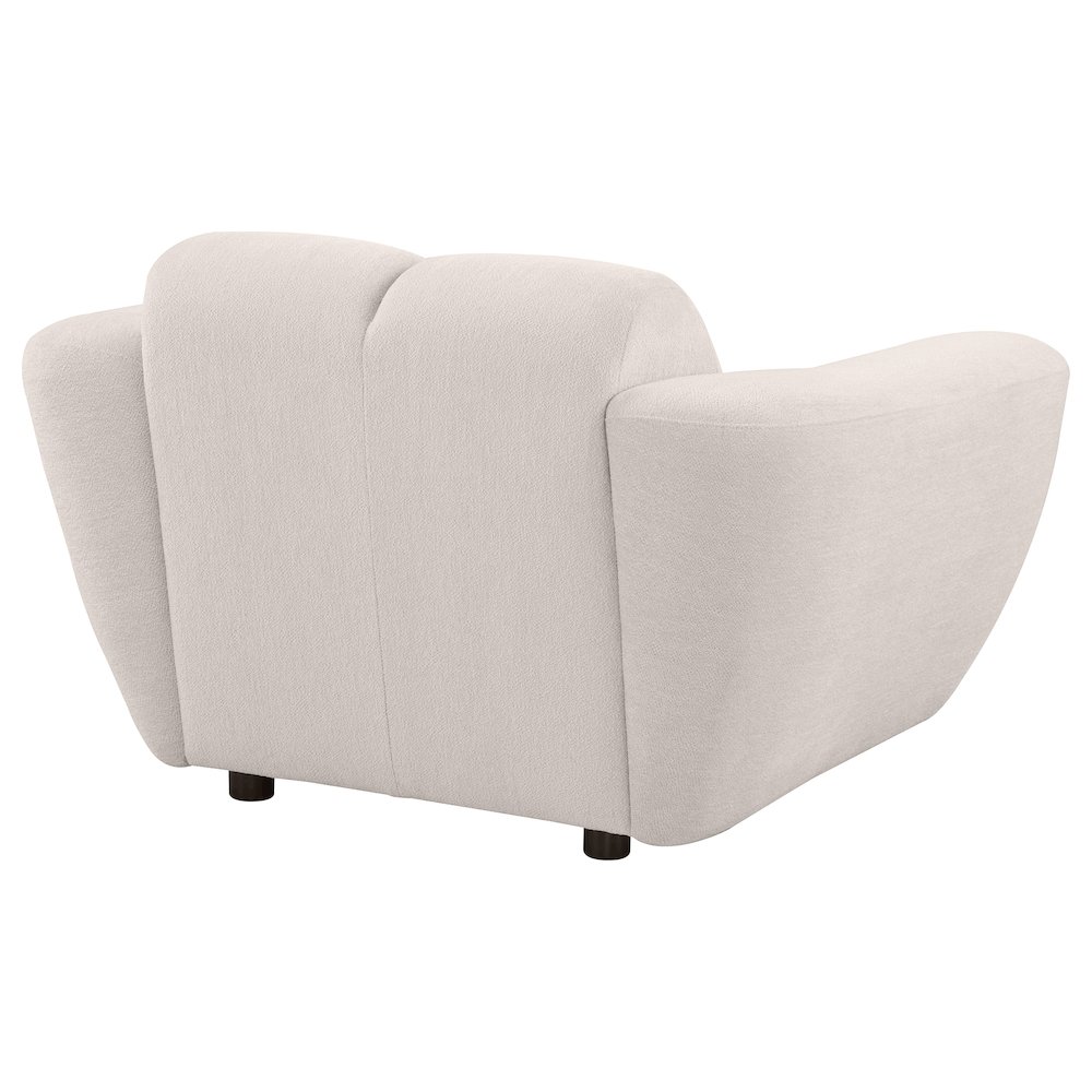Destino Chenille Upholstered Splayed Arm Accent Chair Greige. Picture 6