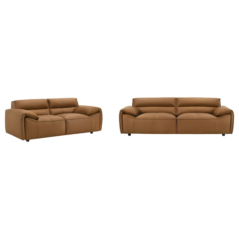 Buxton 2-piece Leather Upholstered Sofa Set Orange. Picture 1