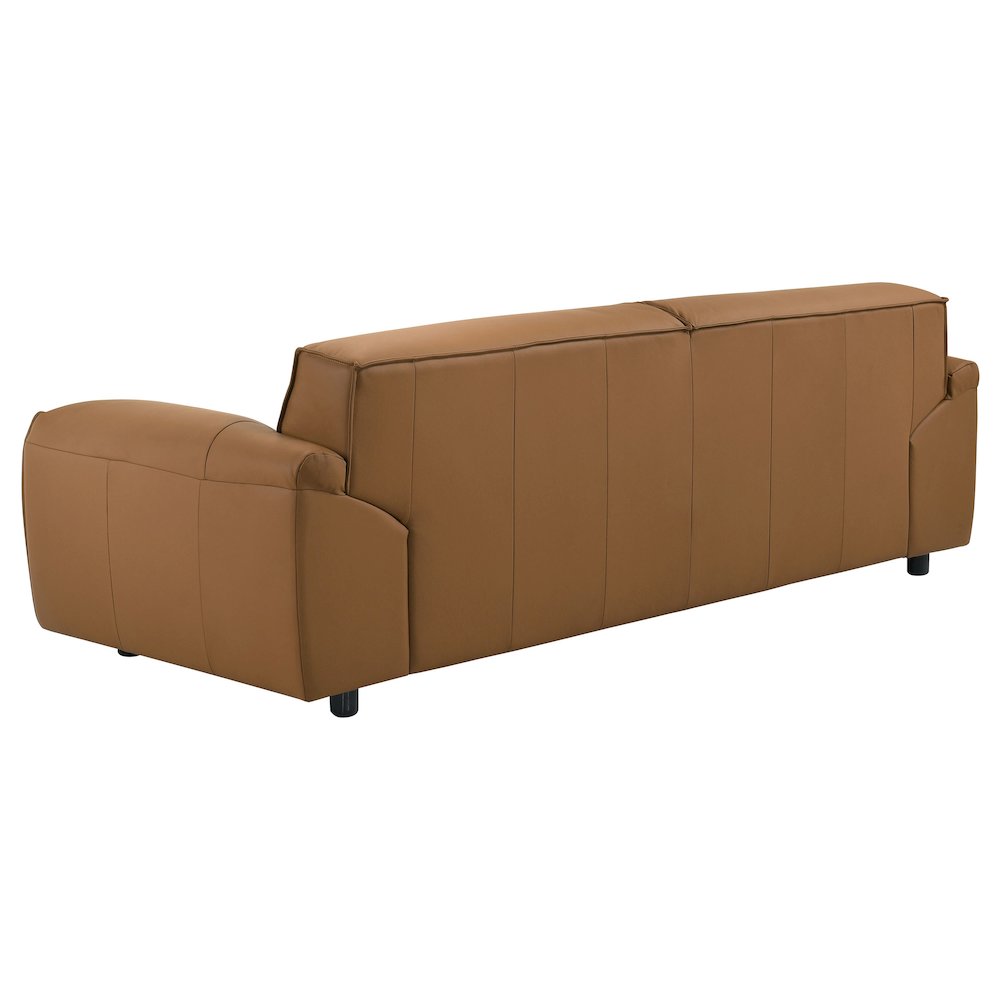 Buxton 2-piece Leather Upholstered Sofa Set Orange. Picture 4
