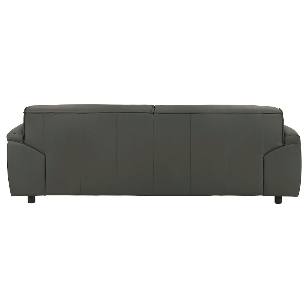 Buxton Top Grain Leather Upholstered Sofa Graphite. Picture 6
